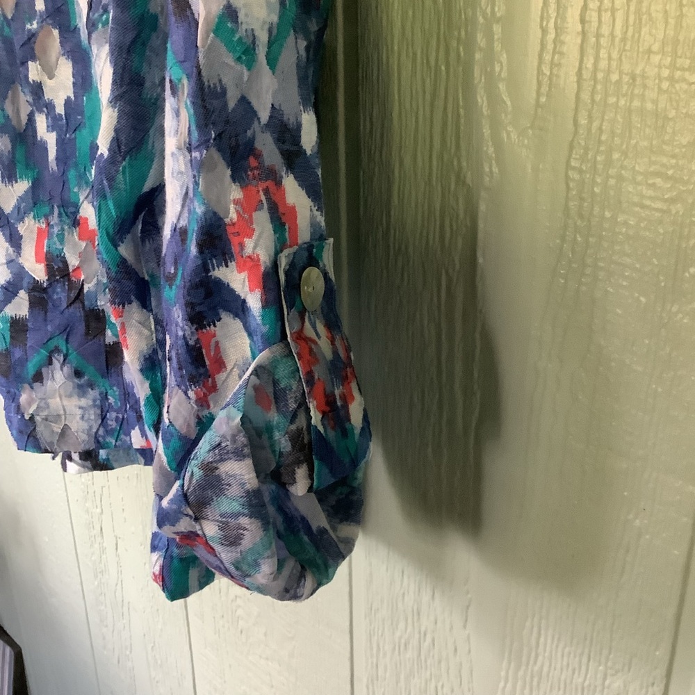 Ruby Rd. Size 14 Multicolor Button Down Shirt - Picture 8 of 8